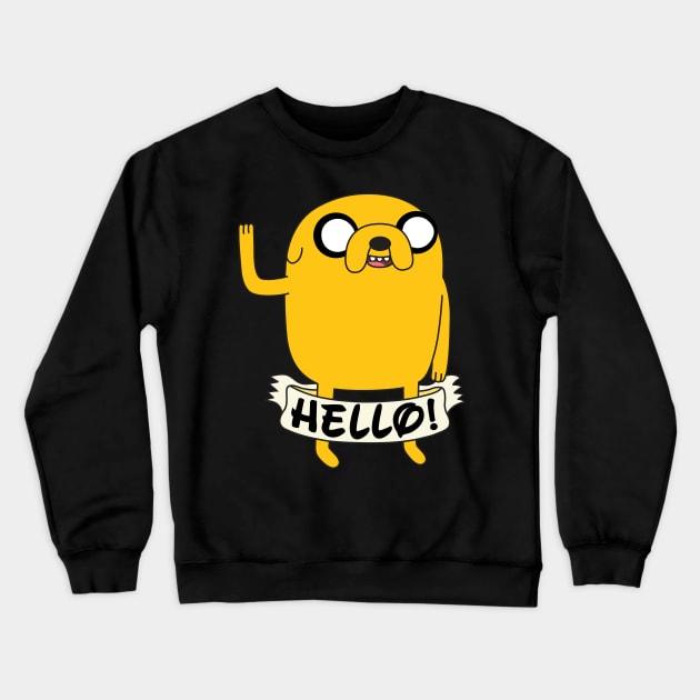 Jake Hello Crewneck Sweatshirt by Plushism